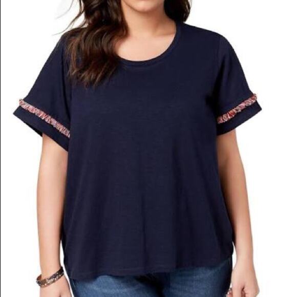 Style & Co. Women's Plus Size Step-Hem Top-3X - Picture 1 of 3